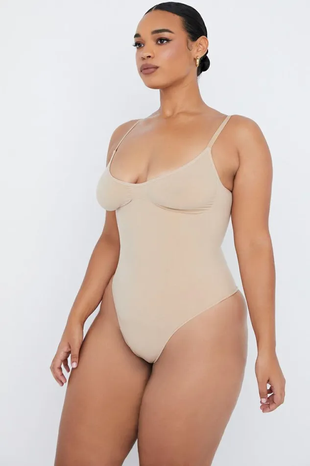 Women SCULPTING THONG BODYSUIT ALMOND House Of CB Shapewear Women SCULPTING THONG BODYSUIT ALMOND House Of CB Shapewear