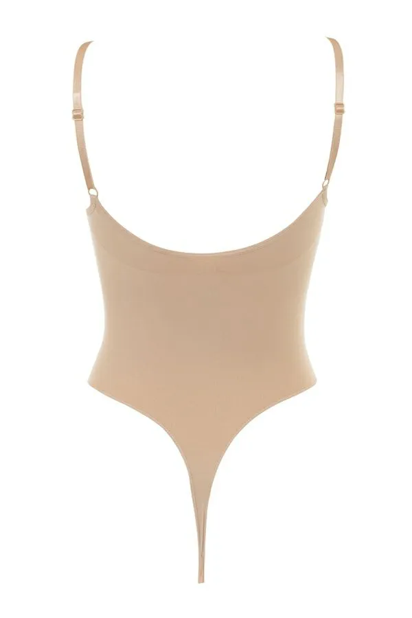 Women SCULPTING THONG BODYSUIT ALMOND House Of CB Shapewear Women SCULPTING THONG BODYSUIT ALMOND House Of CB Shapewear
