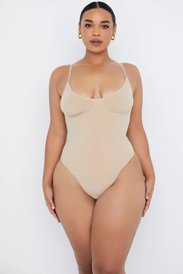 Women SCULPTING THONG BODYSUIT ALMOND House Of CB Shapewear Women SCULPTING THONG BODYSUIT ALMOND House Of CB Shapewear