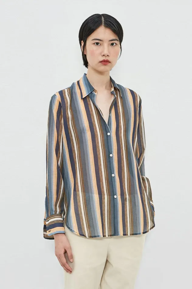 Women SELMA 8211 Cotton Silk Shirt 8211 Oltremare Massimo Alba Shirts