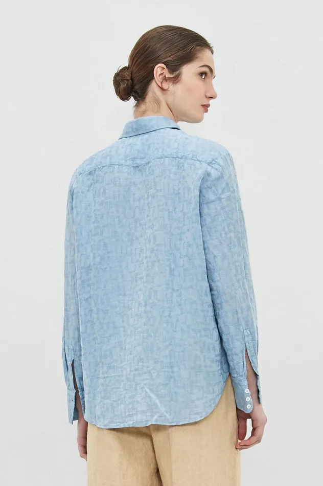 Women SELMA 8211 Linen Shirt 8211 Avio Massimo Alba Shirts
