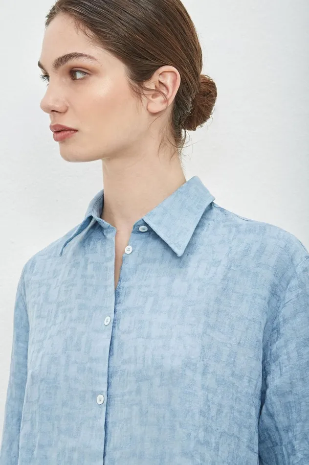 Women SELMA 8211 Linen Shirt 8211 Avio Massimo Alba Shirts