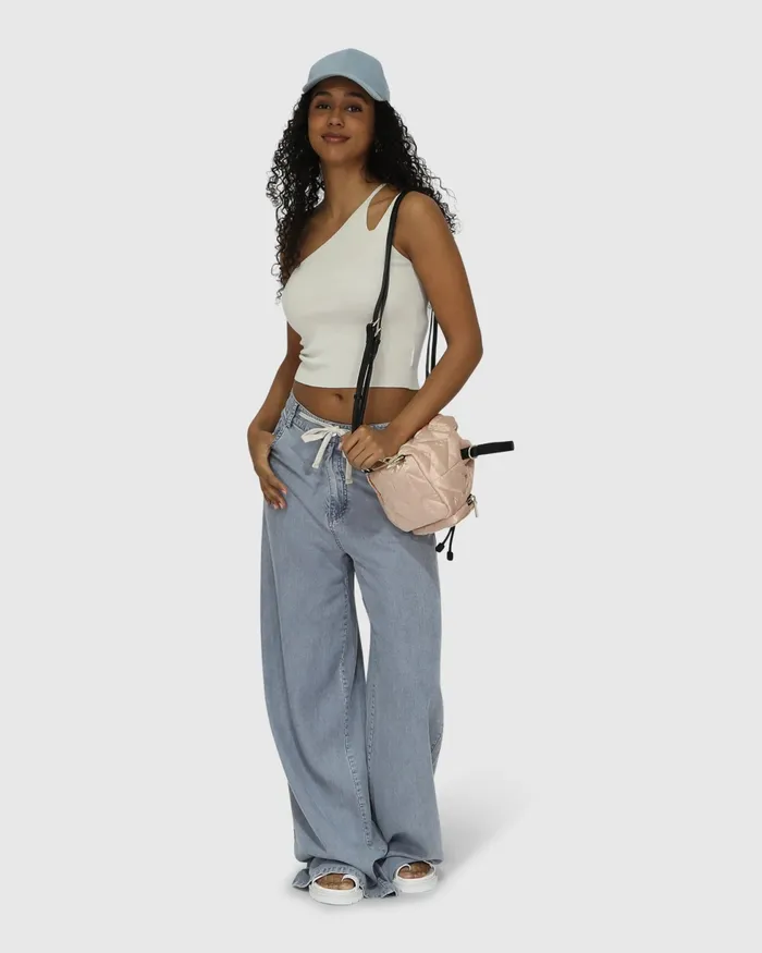 Women Set On You Wide Leg Pant 8211 Stonewash Pants and Skirts Belle and Bloom