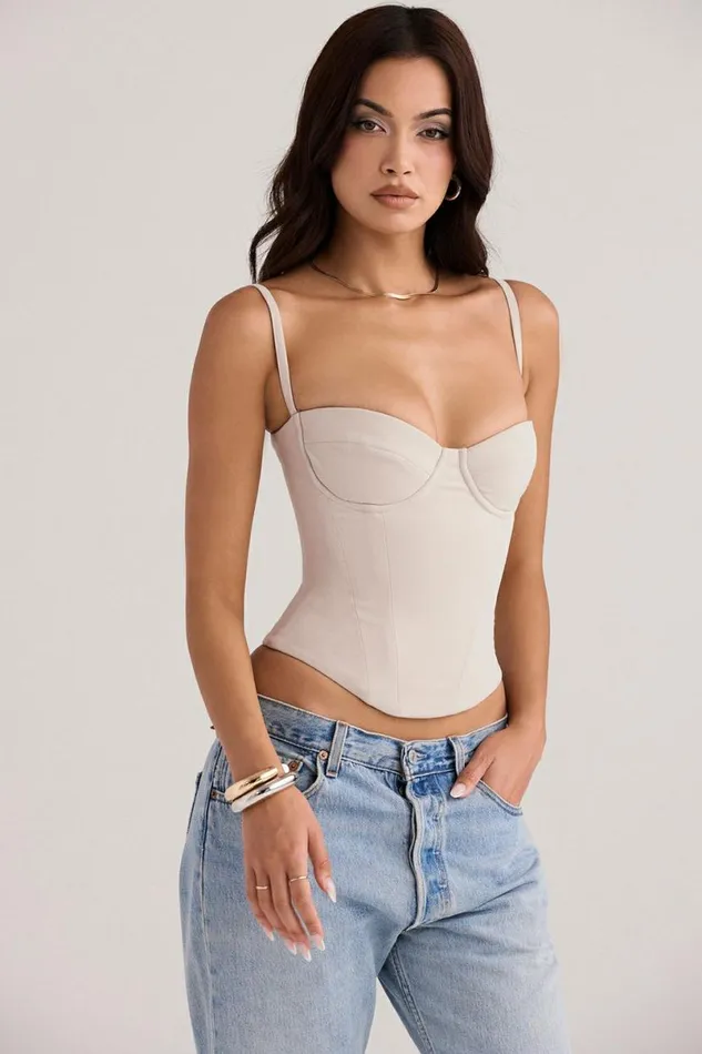 Women Shanna Oyster Underwired Corset House Of CB Corsets