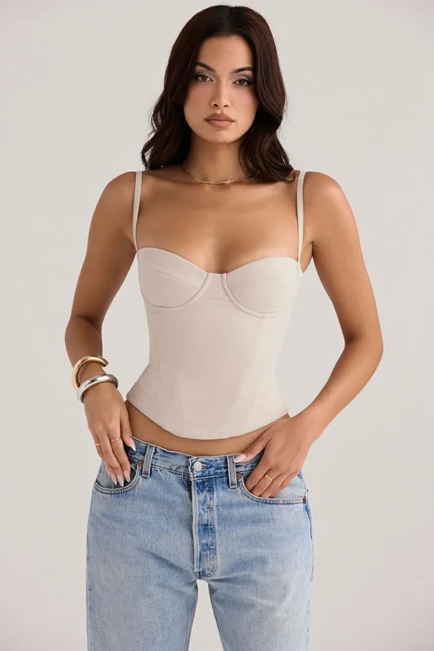Women Shanna Oyster Underwired Corset House Of CB Corsets