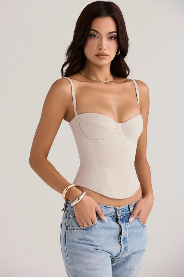Women Shanna Oyster Underwired Corset House Of CB Corsets