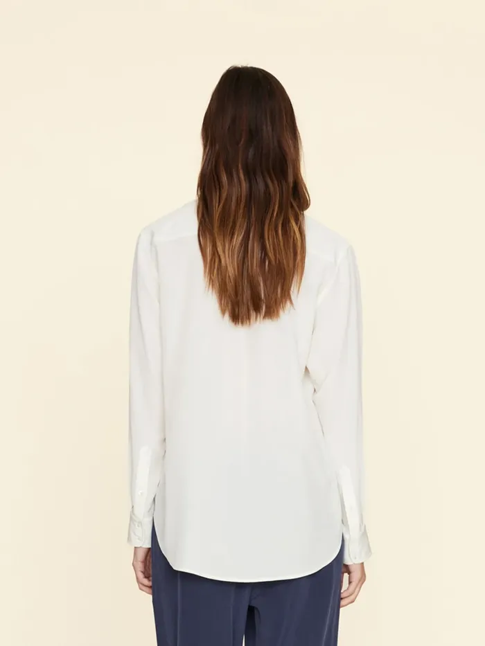 Women Shirts XRENA White Agate Beau Silk Shirt Women Shirts XRENA White Agate Beau Silk Shirt