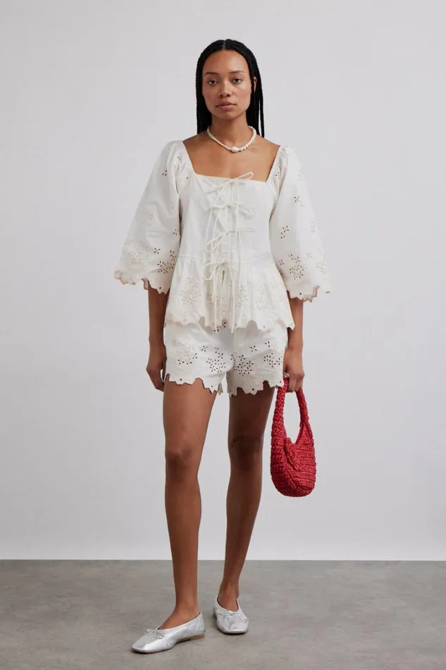 Women Shorts Damson Madder Lana Shorts 8211 Broderie