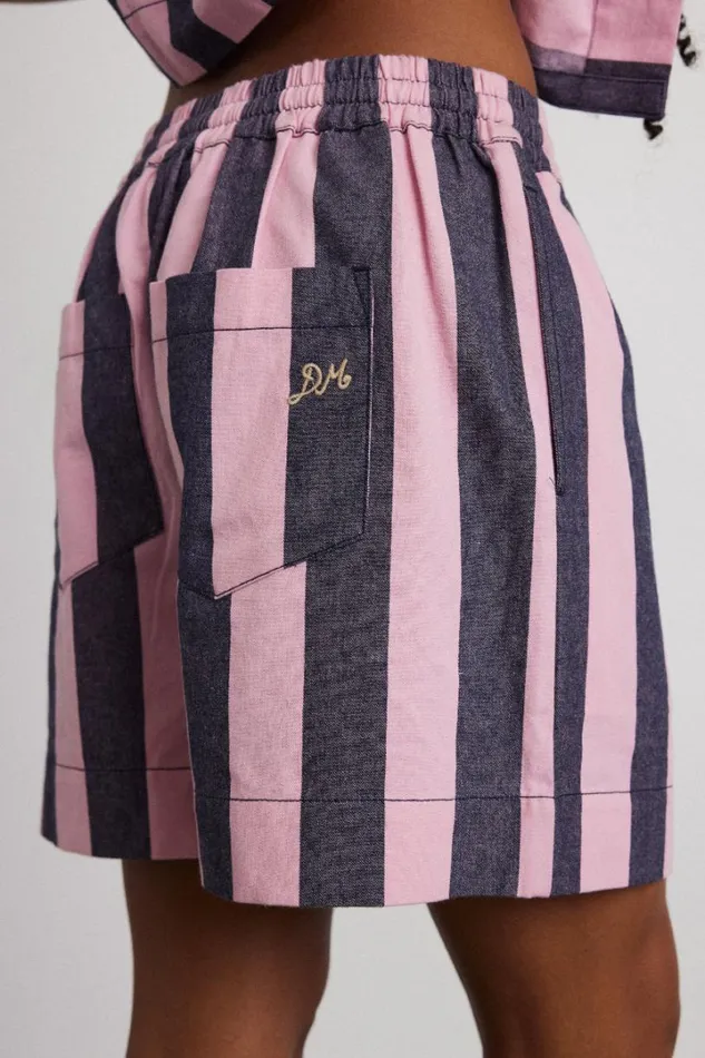 Women Shorts Damson Madder Rafe Shorts 8211 Blue Pink Stripe