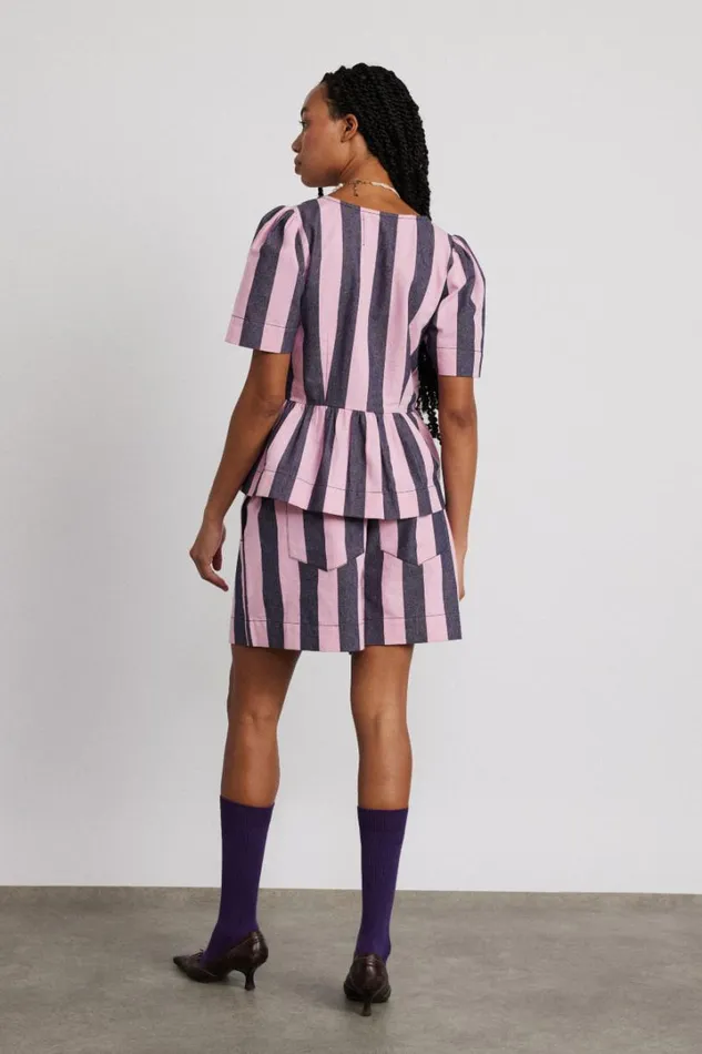 Women Shorts Damson Madder Rafe Shorts 8211 Blue Pink Stripe