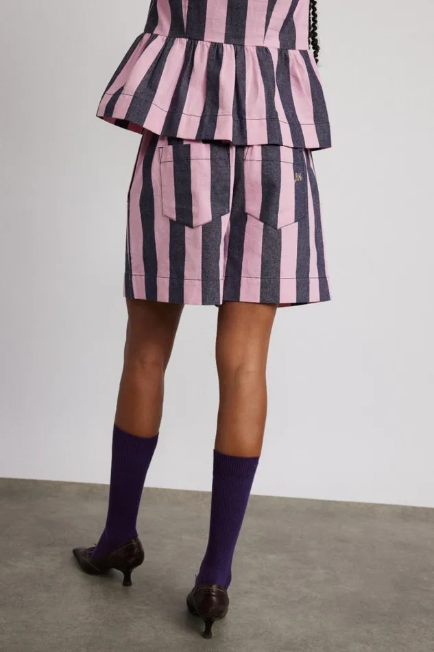 Women Shorts Damson Madder Rafe Shorts 8211 Blue Pink Stripe