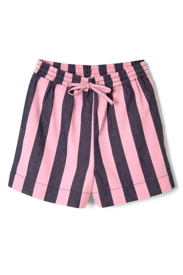 Women Shorts Damson Madder Rafe Shorts 8211 Blue Pink Stripe