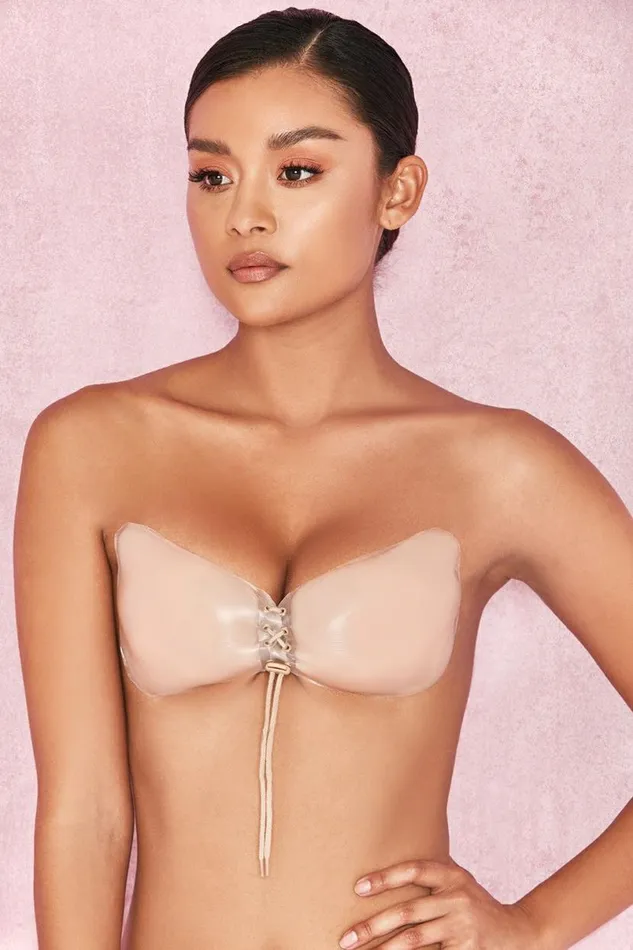Women SILICON PUSH UP INVISIBLE BRA 8211 BEIGE House Of CB Shapewear Women SILICON PUSH UP INVISIBLE BRA 8211 BEIGE House Of CB Shapewear