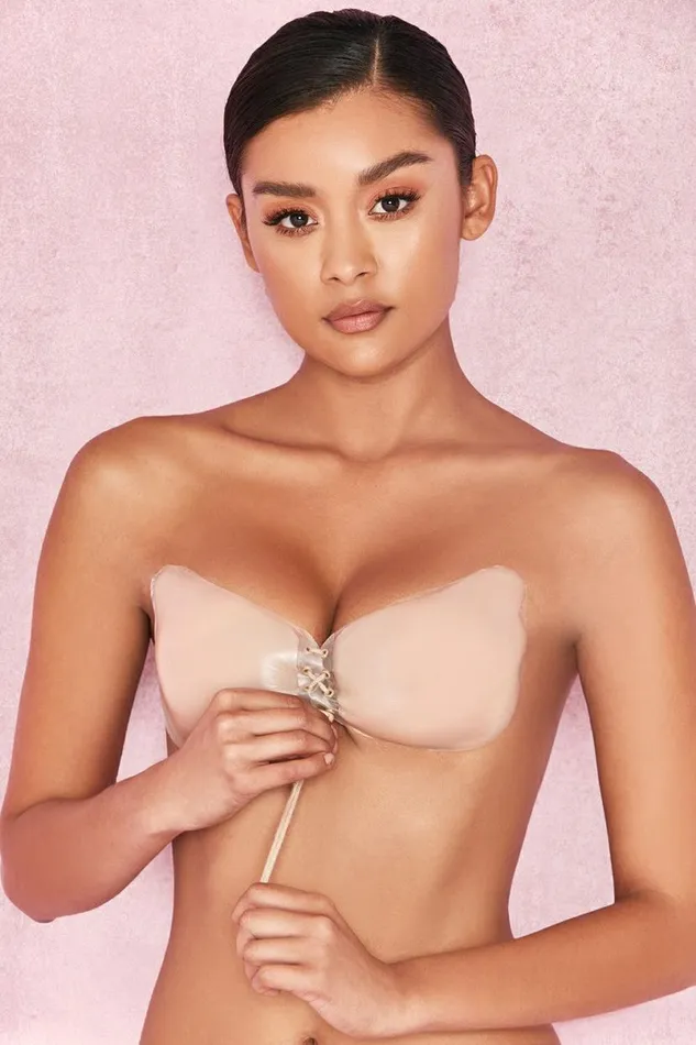 Women SILICON PUSH UP INVISIBLE BRA 8211 BEIGE House Of CB Shapewear Women SILICON PUSH UP INVISIBLE BRA 8211 BEIGE House Of CB Shapewear