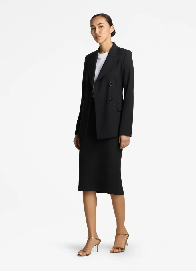 Women Skirts St John Stretch Crepe Suiting Skirt Black Women Skirts St John Stretch Crepe Suiting Skirt Black