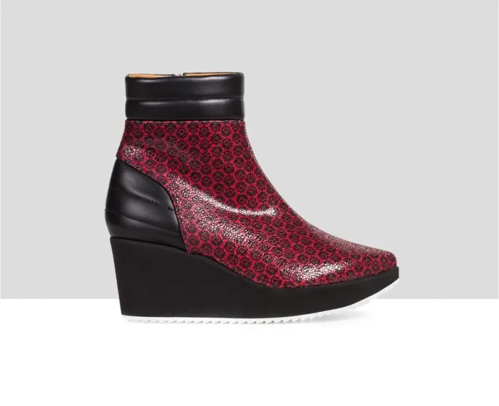 Women Sneakers Audley Shoes Mid Heel Leather Booties Eva Black