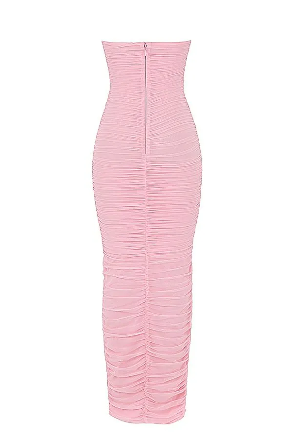 Women Sofia Fairy Pink Mesh Maxi Dress House Of CB Dresses Women Sofia Fairy Pink Mesh Maxi Dress House Of CB Dresses