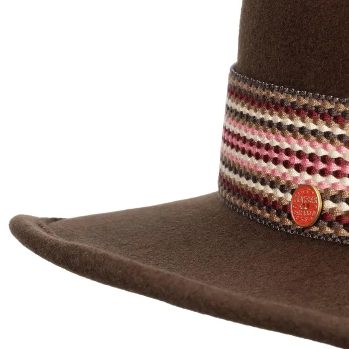 Women Soft Wool Western Hat Brown Mayser Felt Hats Women Soft Wool Western Hat Brown Mayser Felt Hats
