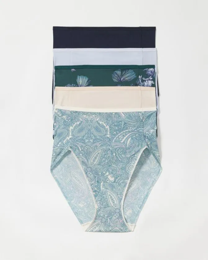 Women Soma Briefs Vanishing Edge Modern Brief Panty 5 Pack Botanical Multipack Women Soma Briefs Vanishing Edge Modern Brief Panty 5 Pack Botanical Multipack
