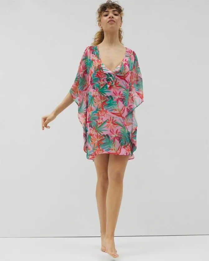 Women Soma Coverups and Accessories Bleu Rod Beattie Everything Under The Sun Chiffon Caftan Multi
