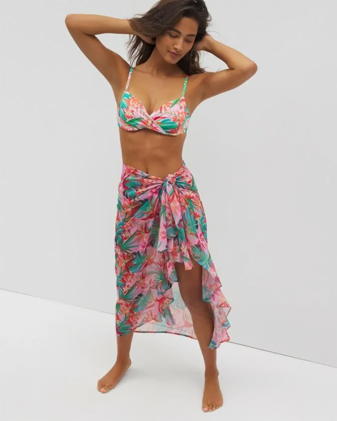 Women Soma Coverups and Accessories Bleu Rod Beattie Everything Under The Sun Ruffle Pareo Multi Women Soma Coverups and Accessories Bleu Rod Beattie Everything Under The Sun Ruffle Pareo Multi