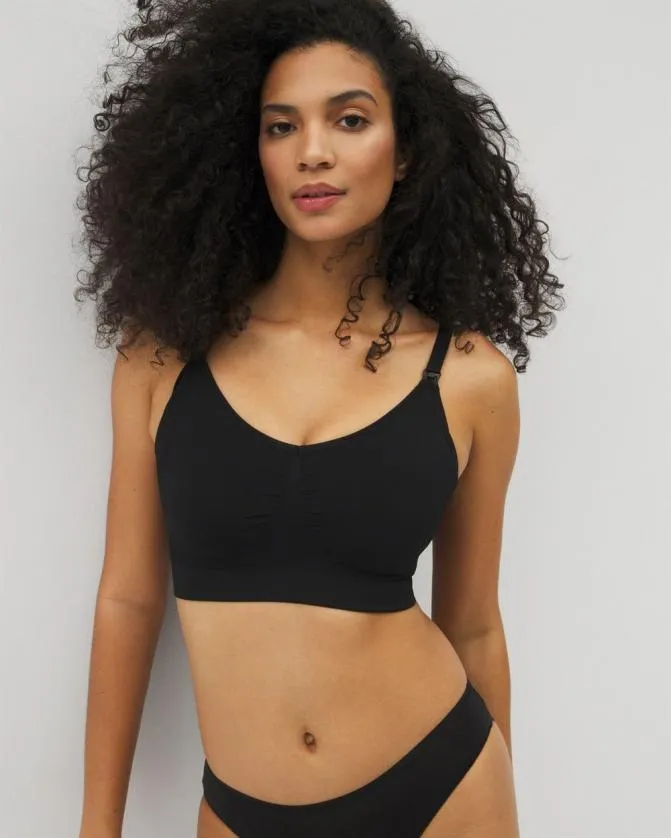 Women Soma Nursing Bras Nursing Seamless Bralette Black