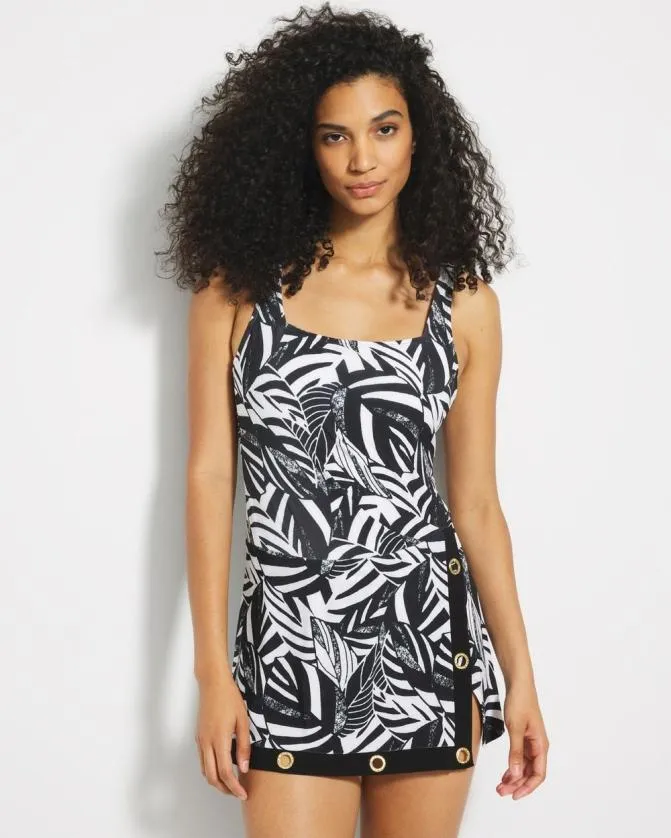 Women Soma One Piece Suits Beyond Control Sharp Observation Swim Dress Blackwhite Women Soma One Piece Suits Beyond Control Sharp Observation Swim Dress Blackwhite