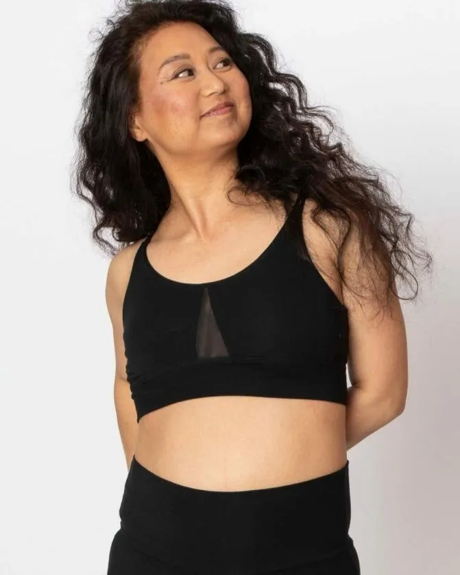 Women Soma Post Surgical Bras AnaOno Wireless Pocketed Comfort Bra Black