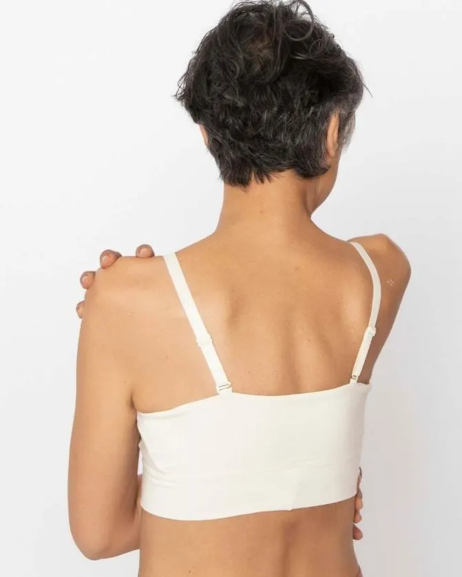 Women Soma Post Surgical Bras AnaOno Wireless Pocketed Comfort Bra Ivory