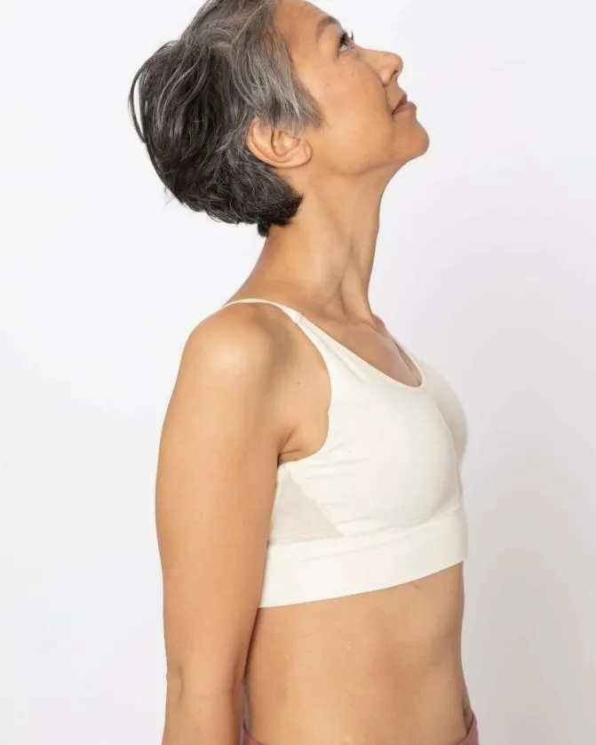Women Soma Post Surgical Bras AnaOno Wireless Pocketed Comfort Bra Ivory