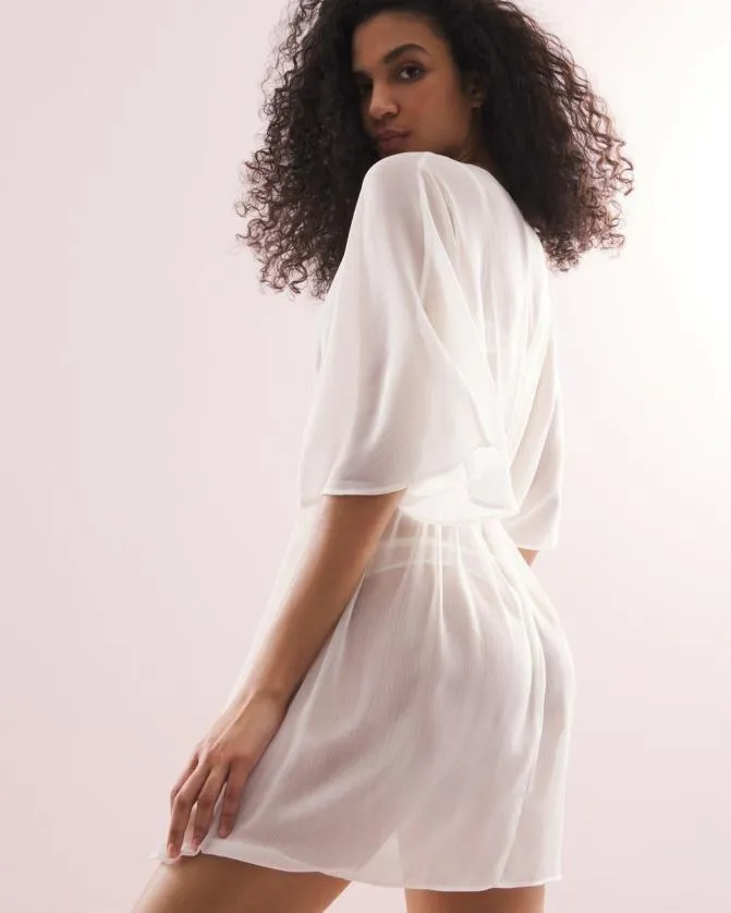 Women Soma Robes S Sexiest Crinkle Chiffon Tie Robe Ivory