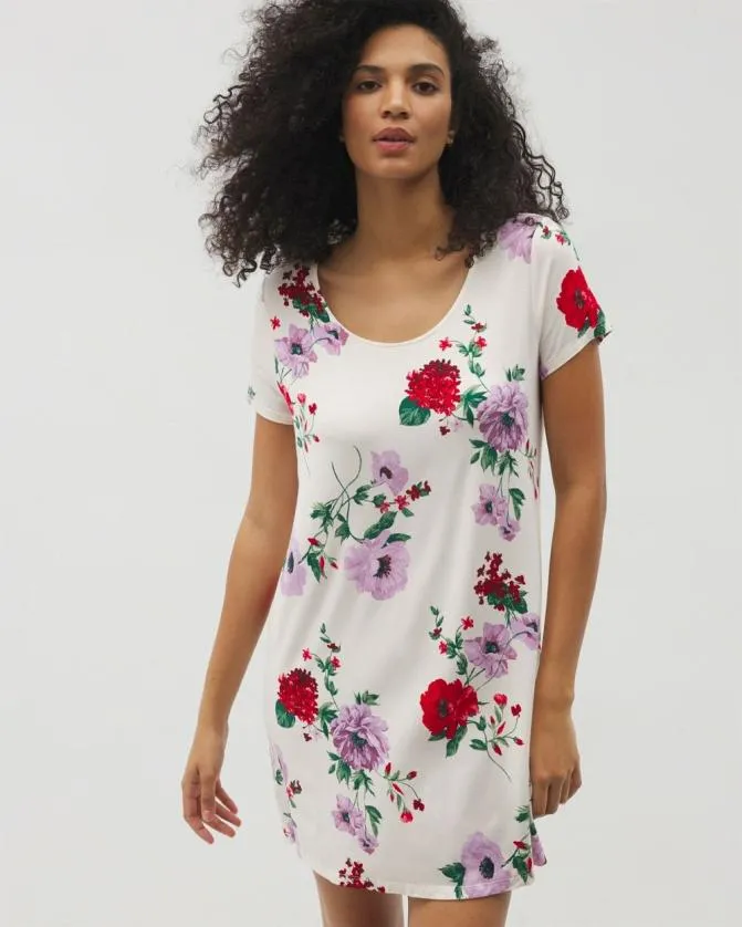 Women Soma Sleepshirts Cool Nights ScoopNeck ShortSleeve Sleepshirt Rhapsody Floral Sugar Women Soma Sleepshirts Cool Nights ScoopNeck ShortSleeve Sleepshirt Rhapsody Floral Sugar