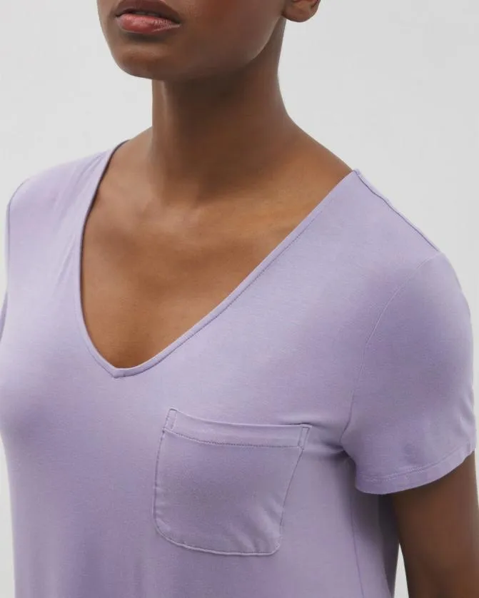 Women Soma Sleepshirts Cool Nights Short Sleeve Sleepshirt Jacaranda