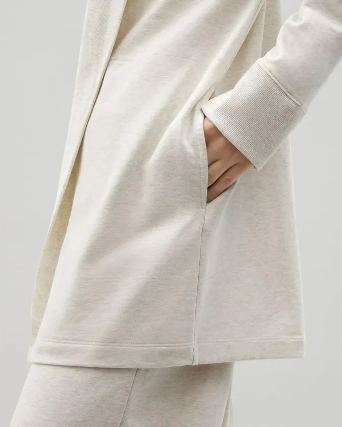Women Soma Sweaters and Cardigans Essential Terry Hooded Wrap Heather Crystal