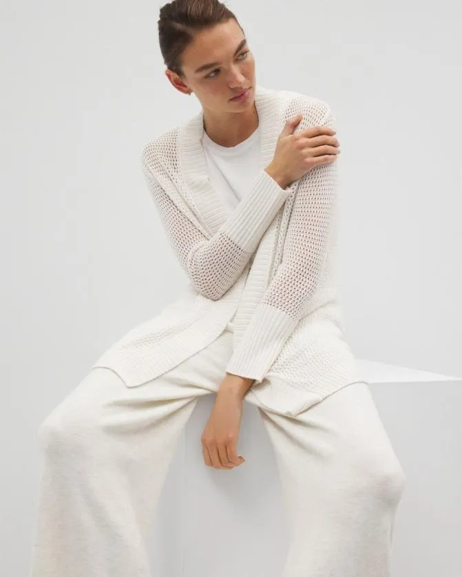 Women Soma Sweaters and Cardigans Open Stitch Cardigan Salt Mist