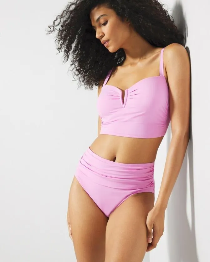 Women Soma Swim Tops Swim VWire Cropped Bikini Top Meta Mauve