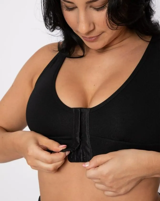 Women Soma Wireless Bras AnaOno FrontClosure PostSurgery Bra Black