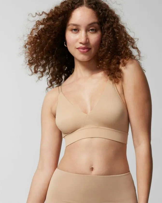 Women Soma Wireless Bras Embraceable Wireless Unlined Bra Warm Amber