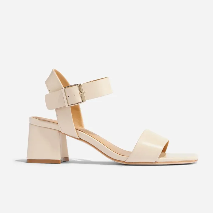 Women Stella GoTo Block Heel Sandal Bone Nisolo Heels