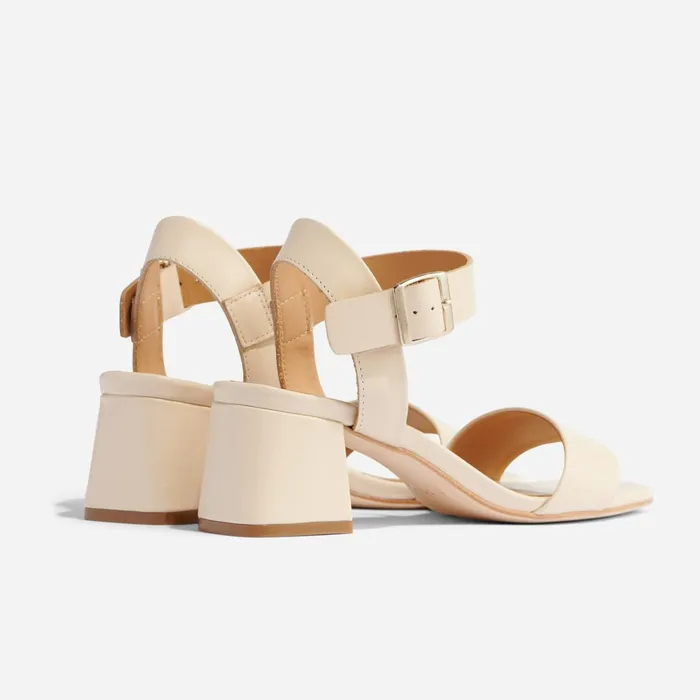 Women Stella GoTo Block Heel Sandal Bone Nisolo Heels