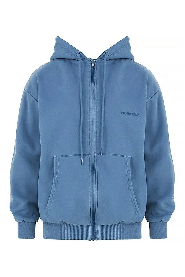 Women Storm Azure Zip Through Hoodie House Of CB Tops