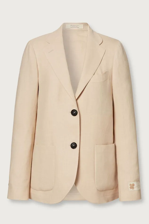 Women STROMBOLI 8211 Linen Singlebreasted Jacket 8211 Sesame Massimo Alba Jackets and Coats Women STROMBOLI 8211 Linen Singlebreasted Jacket 8211 Sesame Massimo Alba Jackets and Coats