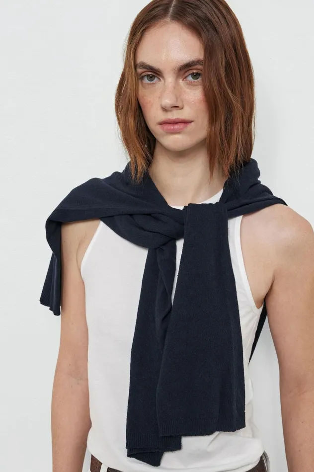 Women SUSAN 8211 Silk Boatneck Sweater 8211 Dark Blue Massimo Alba Knitwear