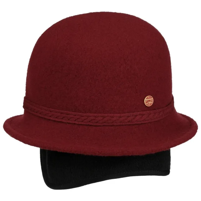 Women Susanne Walkhut With Ear Flaps Burgundy Mayser Felt Hats Women Susanne Walkhut With Ear Flaps Burgundy Mayser Felt Hats