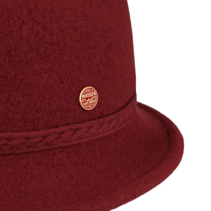 Women Susanne Walkhut With Ear Flaps Burgundy Mayser Felt Hats Women Susanne Walkhut With Ear Flaps Burgundy Mayser Felt Hats