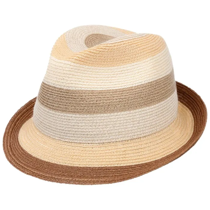 Women Svenja Stripes Trilby Hat Beige Mayser Trilby Hats