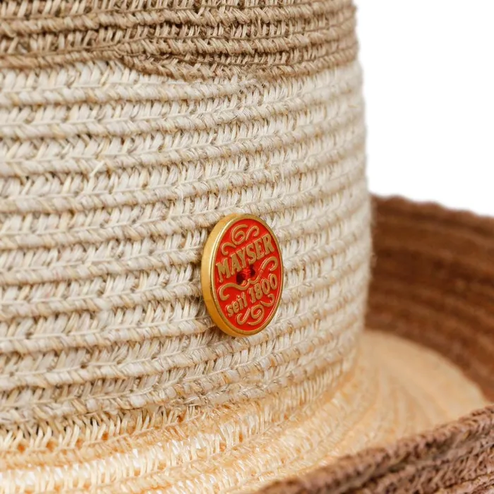 Women Svenja Stripes Trilby Hat Beige Mayser Trilby Hats Women Svenja Stripes Trilby Hat Beige Mayser Trilby Hats