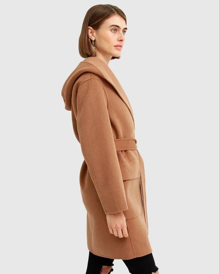 Women Sweet Escape Robe Coat 8211 Camel Coats Belle and Bloom