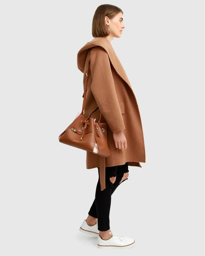 Women Sweet Escape Robe Coat 8211 Camel Coats Belle and Bloom
