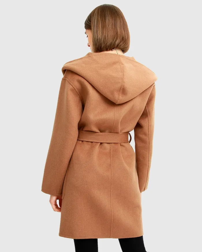 Women Sweet Escape Robe Coat 8211 Camel Coats Belle and Bloom